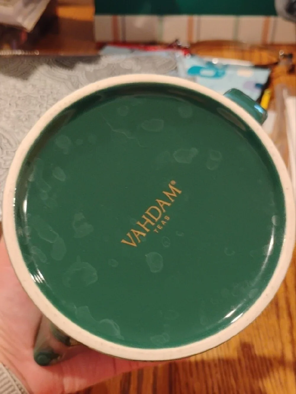 Green Ceramic Teapot with Stainless Steel Lid